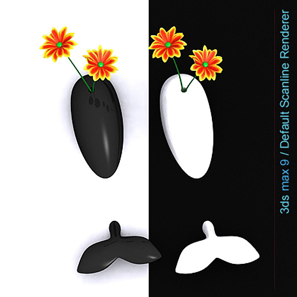 3d alessandro flowers whale vase - Whale vase by lajhar
